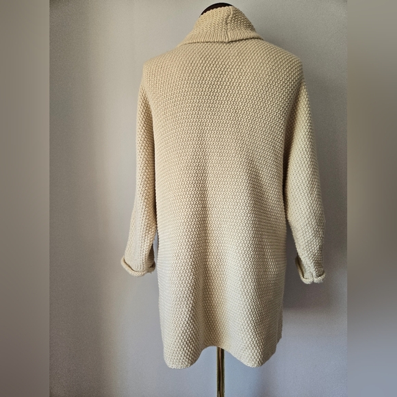 JILLIAN HARRIS × THE SKINNY Boyfriend Cotton Knit Open Front Cardigan. O/S - Picture 8 of 13